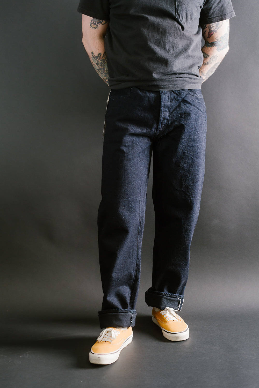 1103SRB - 15.5oz - Super Rough Selvedge Denim Clean Straight - Indigo, Black 10 1103SRB - 15.5oz - Super Rough Selvedge Denim Clean Straight - Indigo, Black