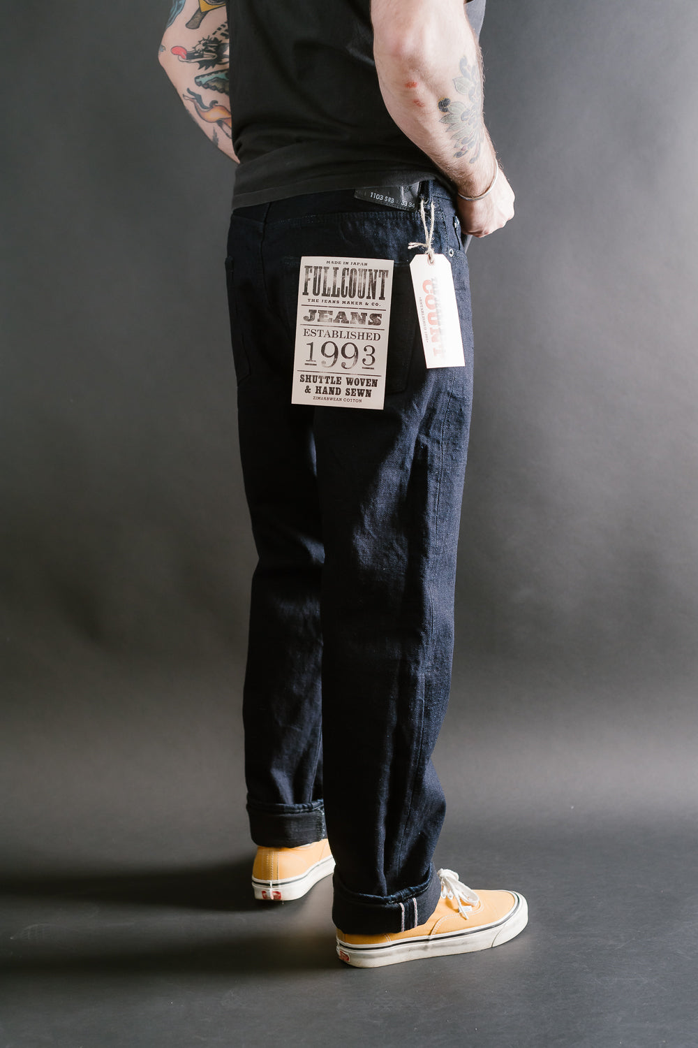 1103SRB - 15.5oz - Super Rough Selvedge Denim Clean Straight - Indigo, Black 13 1103SRB - 15.5oz - Super Rough Selvedge Denim Clean Straight - Indigo, Black