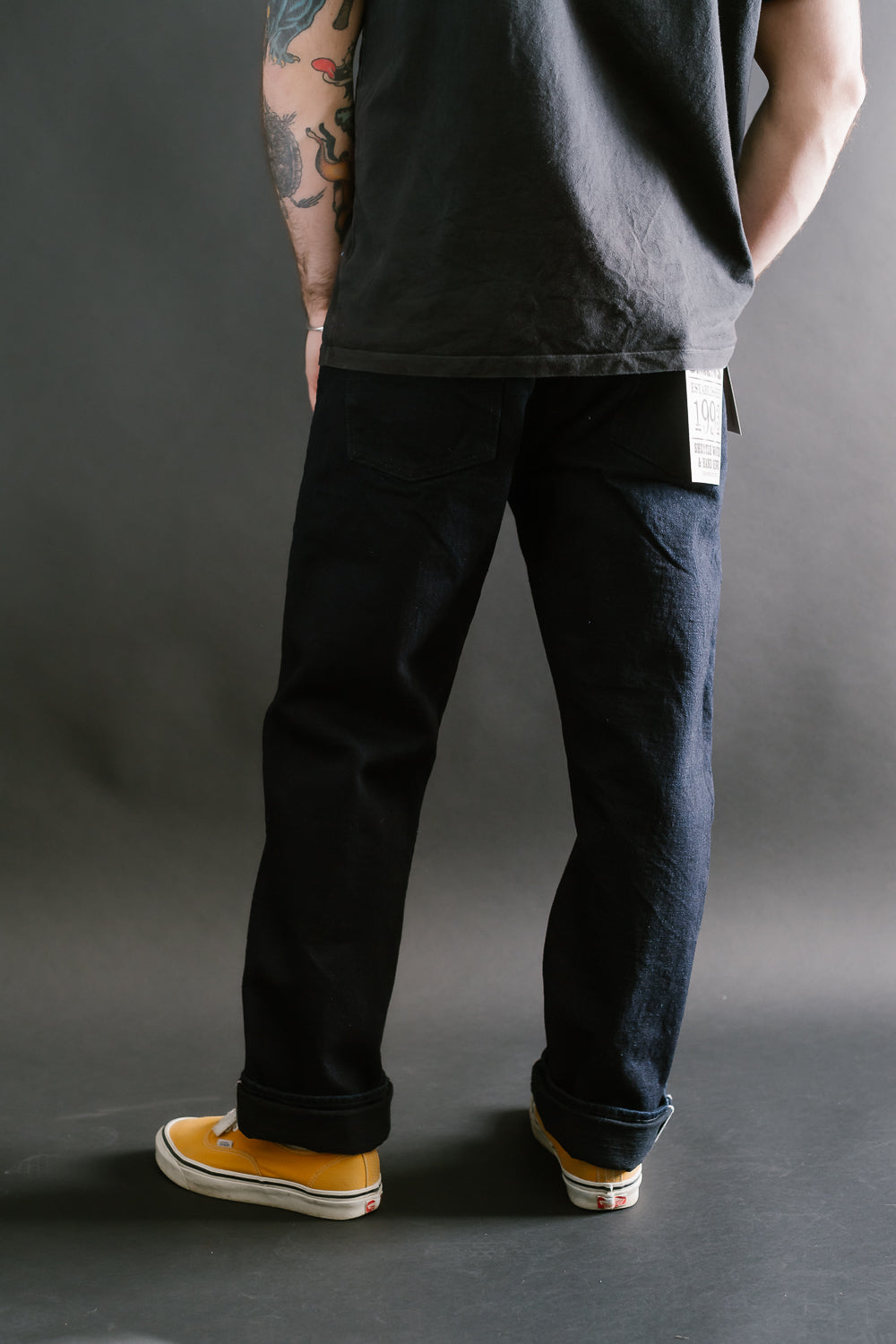 1103SRB - 15.5oz - Super Rough Selvedge Denim Clean Straight - Indigo, Black 14 1103SRB - 15.5oz - Super Rough Selvedge Denim Clean Straight - Indigo, Black