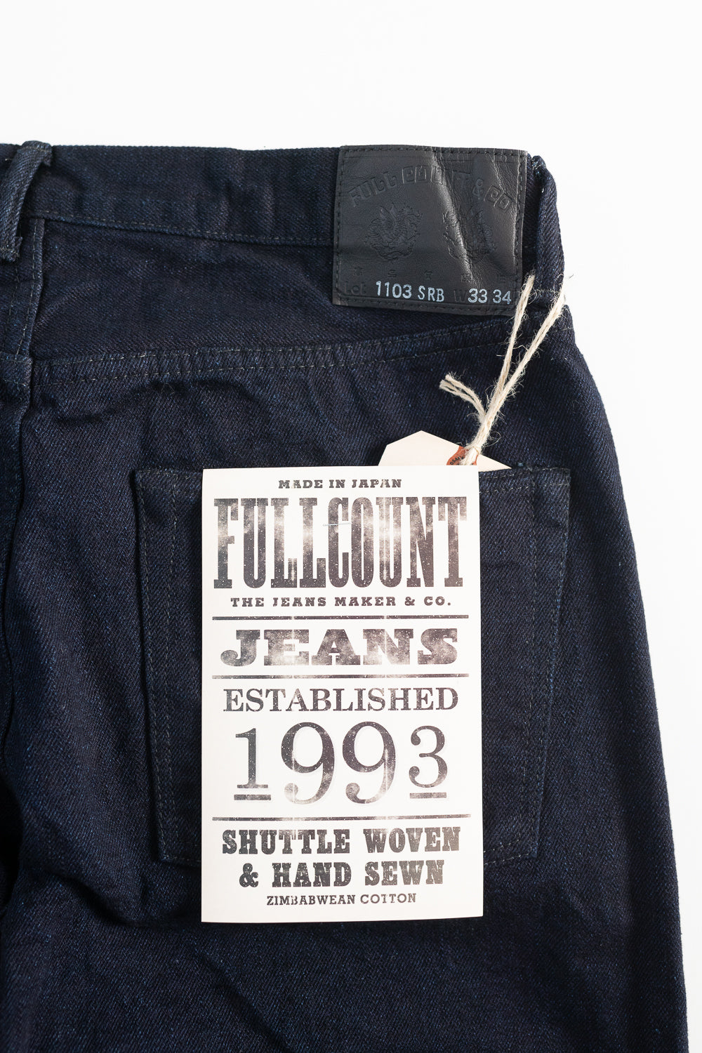 1103SRB - 15.5oz - Super Rough Selvedge Denim Clean Straight - Indigo, Black 2 1103SRB - 15.5oz - Super Rough Selvedge Denim Clean Straight - Indigo, Black