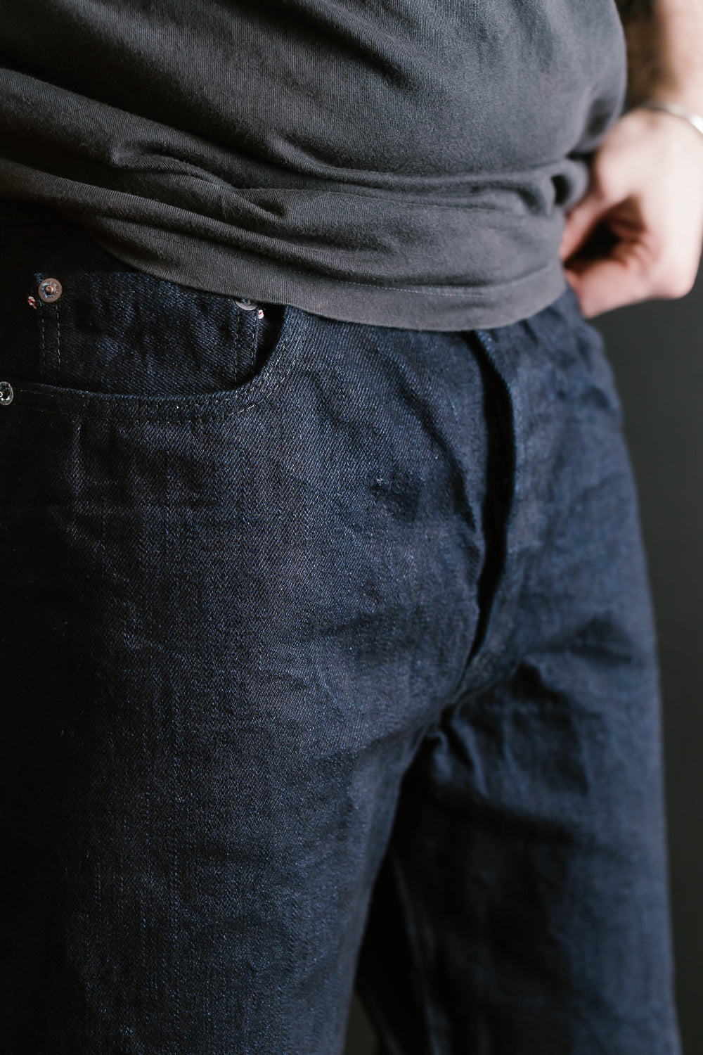1103SRB - 15.5oz - Super Rough Selvedge Denim Clean Straight - Indigo, Black 21 1103SRB - 15.5oz - Super Rough Selvedge Denim Clean Straight - Indigo, Black