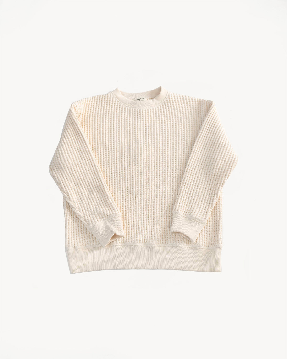 Big Waffle Crew Neck - 14 Ivory
