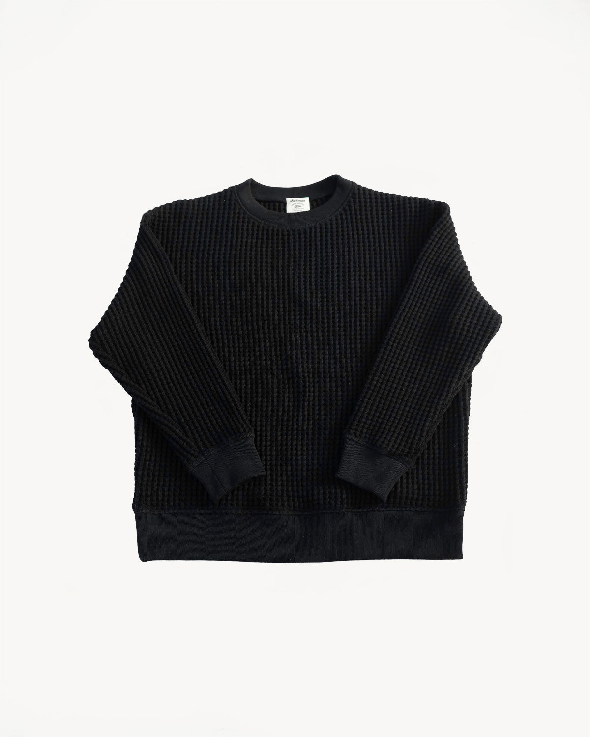 Big Waffle Crew Neck - 07 Black