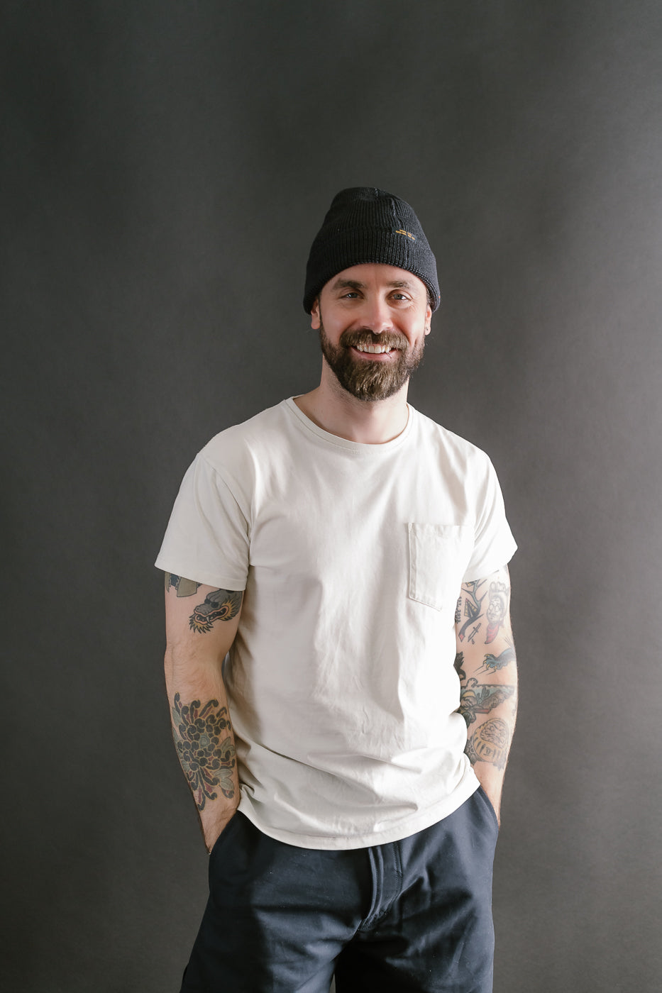 Wool Knit Watch Cap - Dark Charcoal 3 Wool Knit Watch Cap - Dark Charcoal