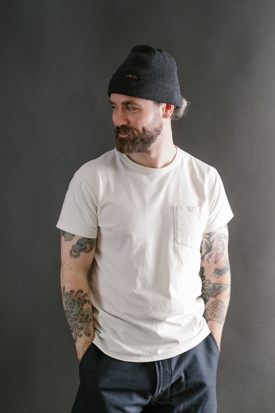 Wool Knit Watch Cap - Dark Charcoal 4 Wool Knit Watch Cap - Dark Charcoal