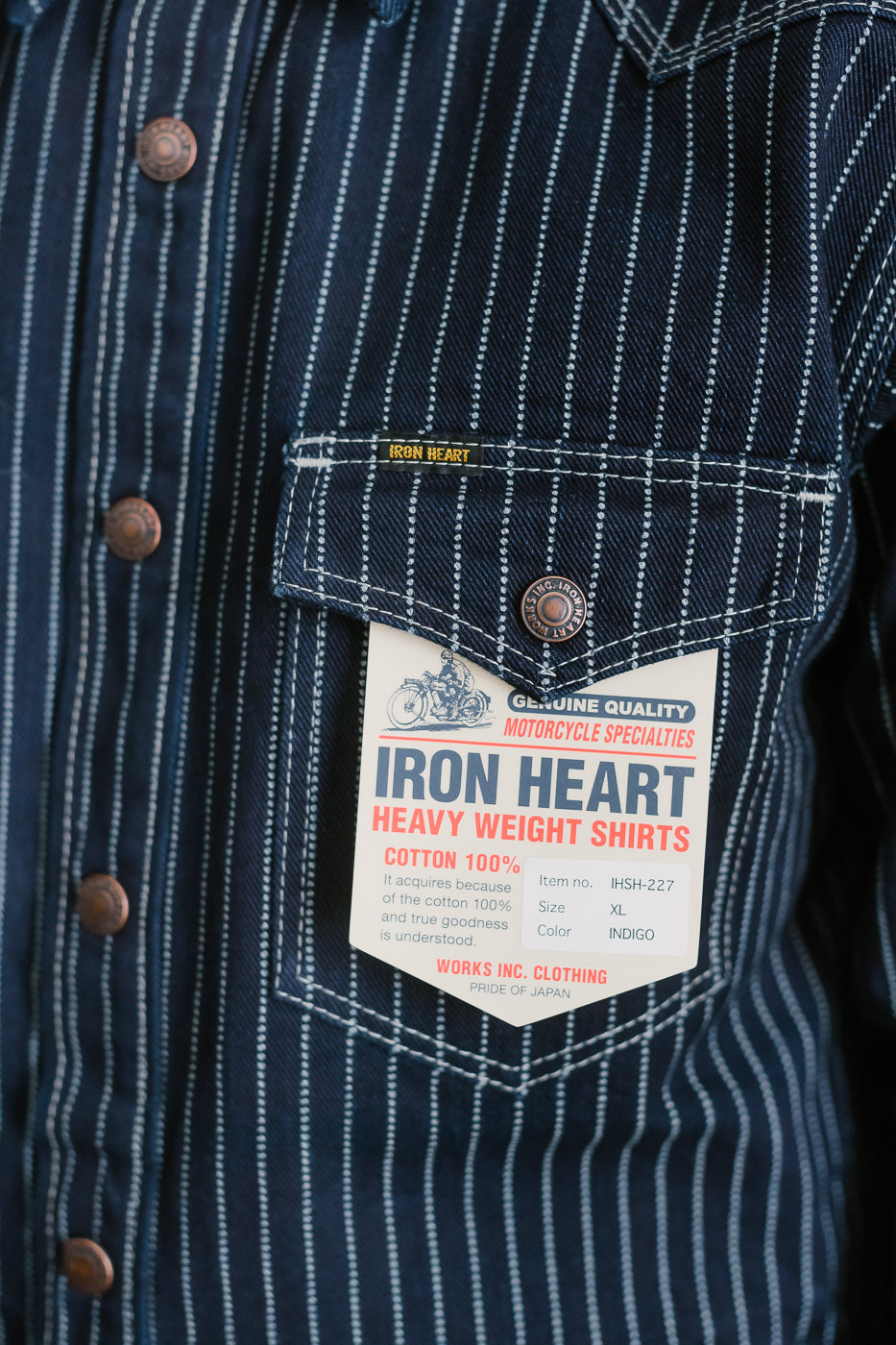 IHSH-227-IND - 12oz Wabash CPO Shirt - Indigo 16 IHSH-227-IND - 12oz Wabash CPO Shirt - Indigo