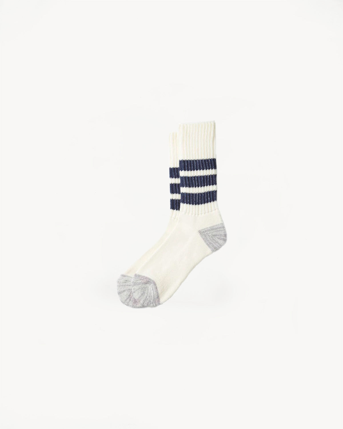R1255 - Coarse Ribbed Old School Crew Socks - Navy