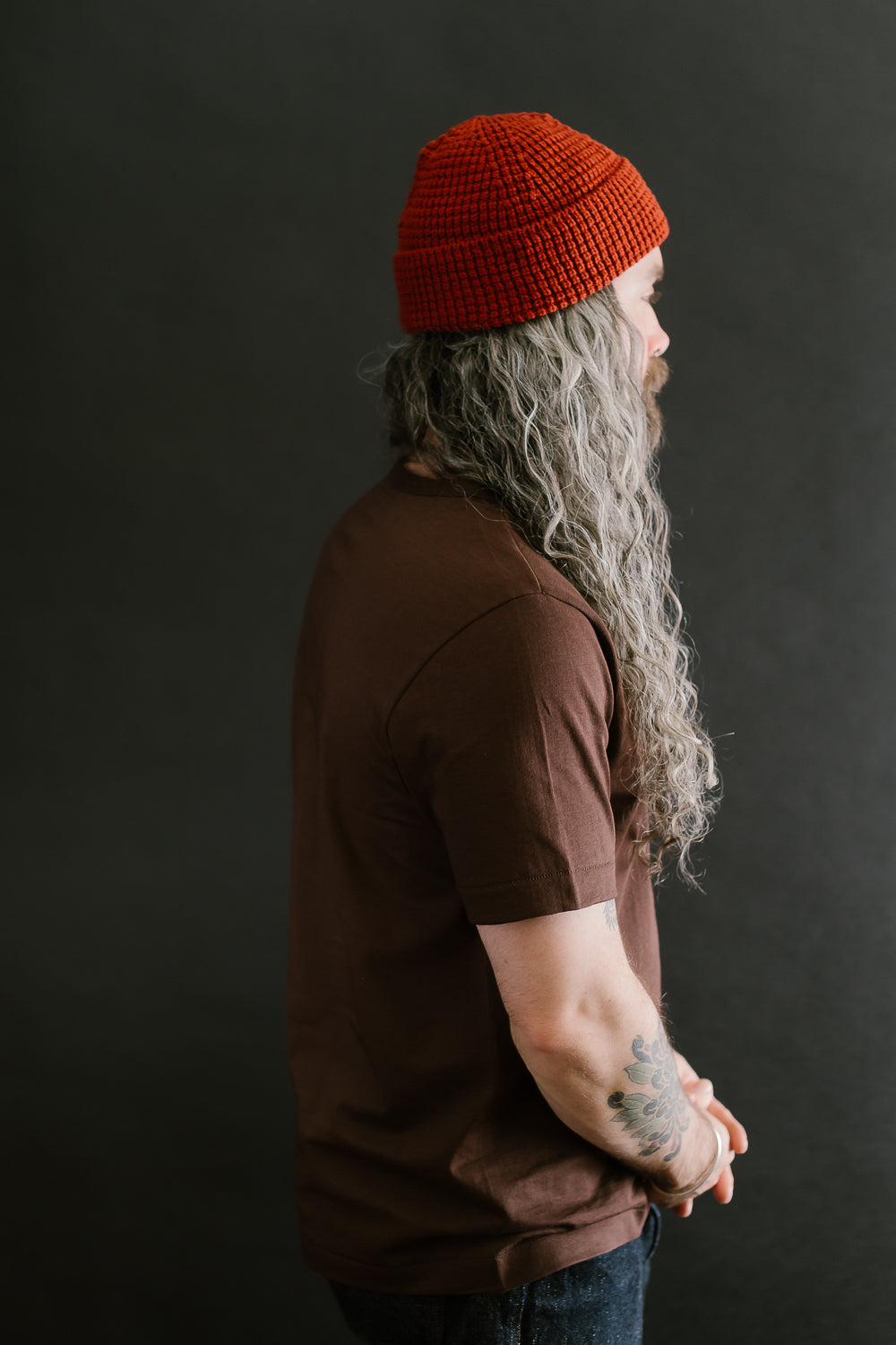MWBN06.307 - Waffle Structure Sturdy Beanie Merino Wool - Clay 6 MWBN06.307 - Waffle Structure Sturdy Beanie Merino Wool - Clay