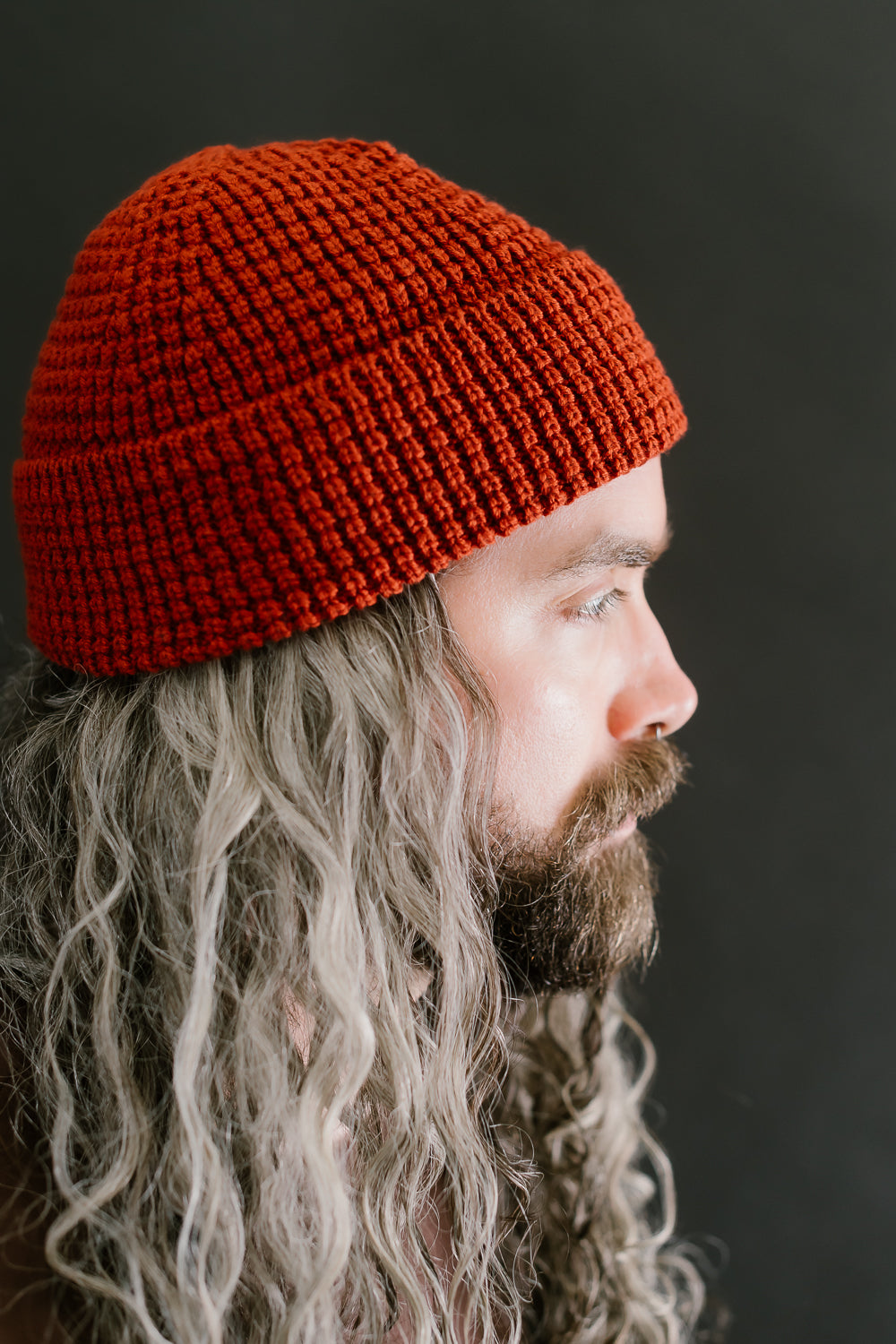 MWBN06.307 - Waffle Structure Sturdy Beanie Merino Wool - Clay 9 MWBN06.307 - Waffle Structure Sturdy Beanie Merino Wool - Clay