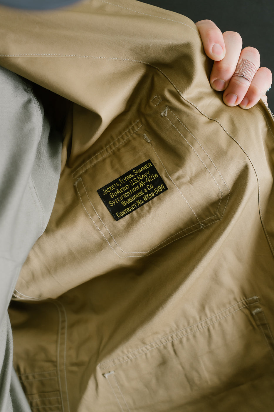 Lot 2219 - M-421a JKT USMCR VMF322 Plain Jacket - Camel 15 Lot 2219 - M-421a JKT USMCR VMF322 Plain Jacket - Camel