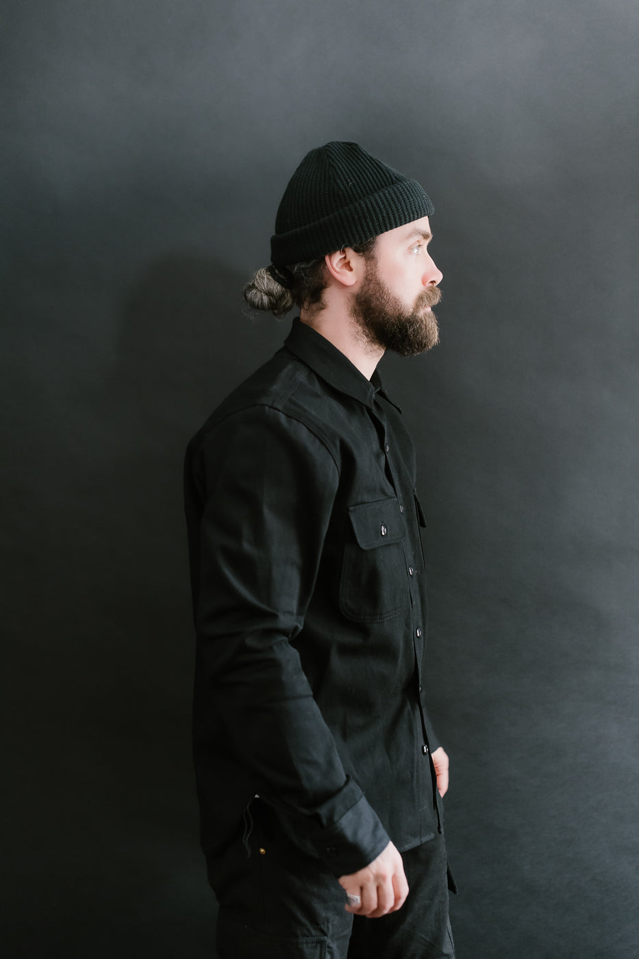 11oz Field Shirt - Stealth Canvas Selvedge 11 11oz Field Shirt - Stealth Canvas Selvedge