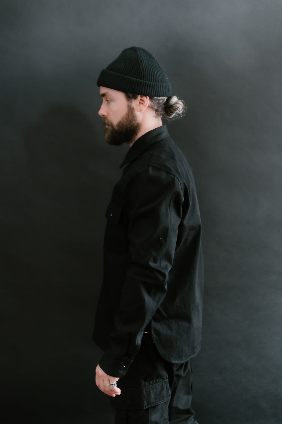 11oz Field Shirt - Stealth Canvas Selvedge 14 11oz Field Shirt - Stealth Canvas Selvedge