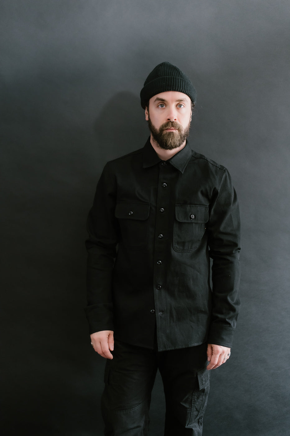 11oz Field Shirt - Stealth Canvas Selvedge 16 11oz Field Shirt - Stealth Canvas Selvedge