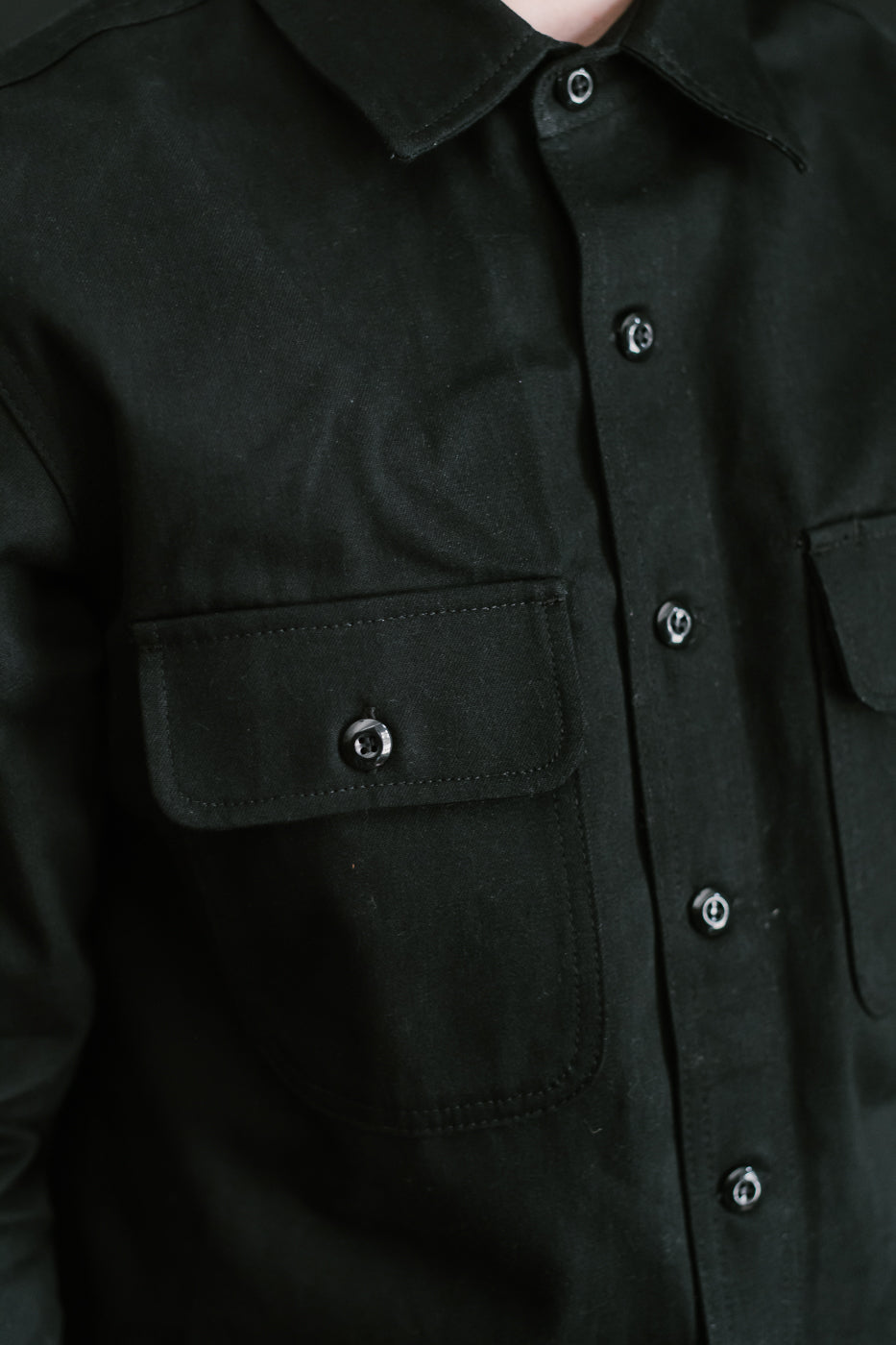 11oz Field Shirt - Stealth Canvas Selvedge 20 11oz Field Shirt - Stealth Canvas Selvedge
