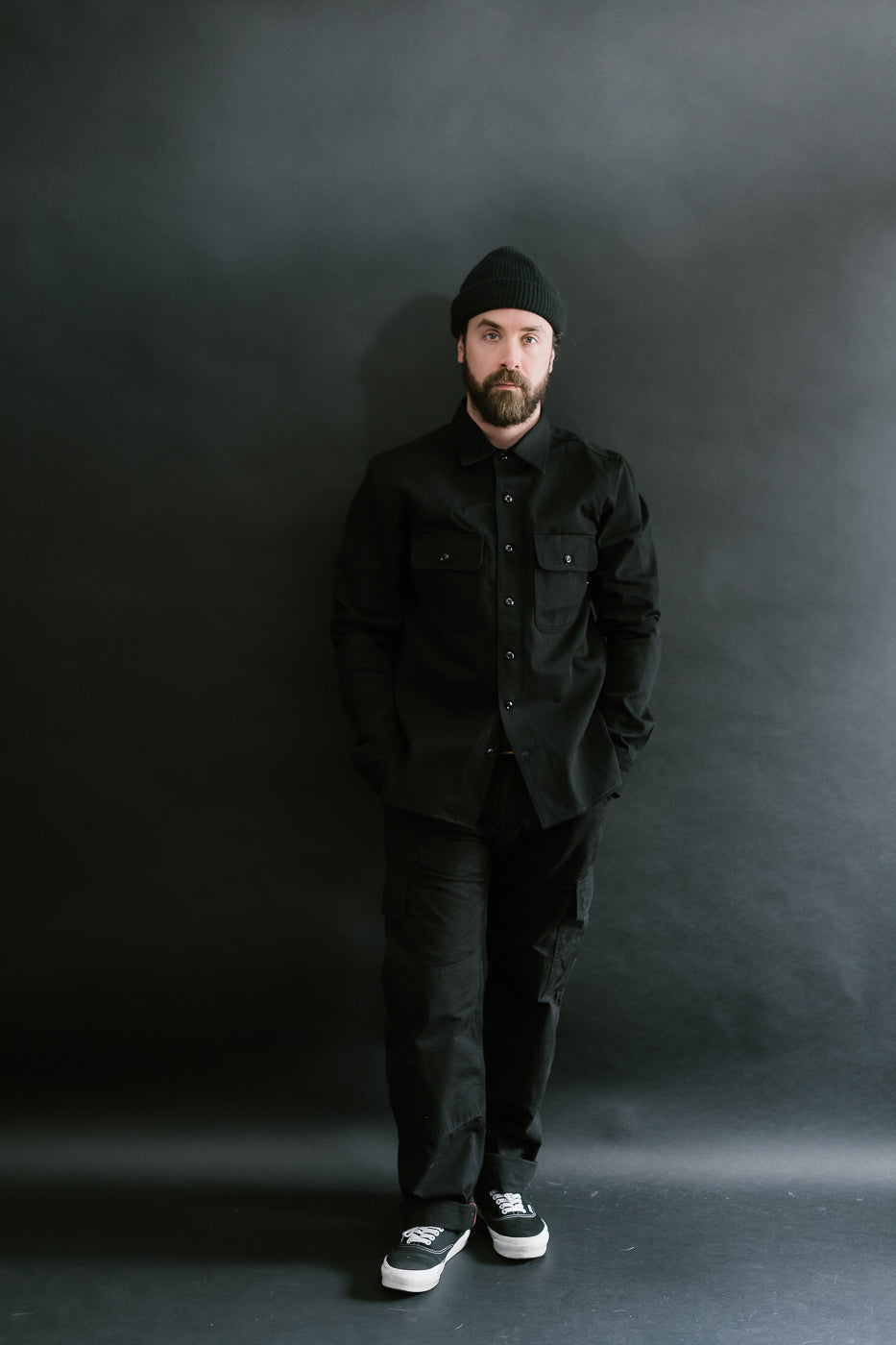 11oz Field Shirt - Stealth Canvas Selvedge 6 11oz Field Shirt - Stealth Canvas Selvedge