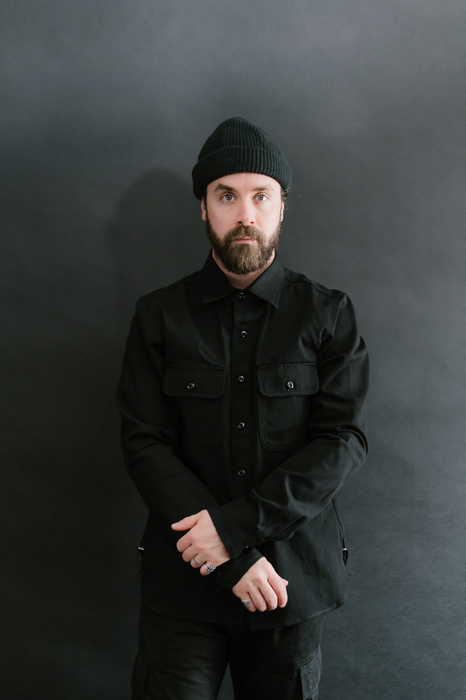11oz Field Shirt - Stealth Canvas Selvedge 9 11oz Field Shirt - Stealth Canvas Selvedge