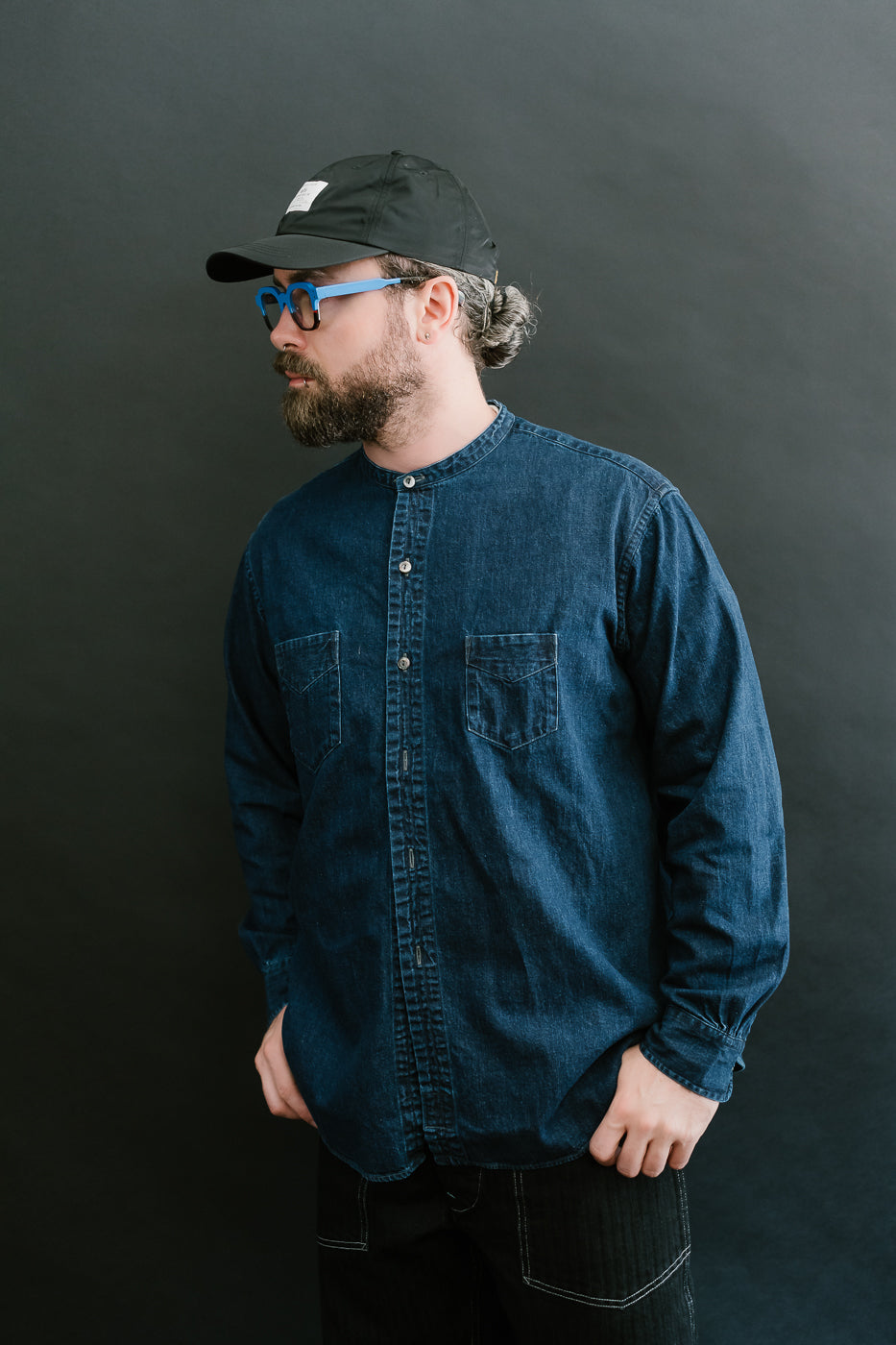 3220B-8DW - Neutra 5 Band Chambray - Deep Indigo 10 3220B-8DW - Neutra 5 Band Chambray - Deep Indigo