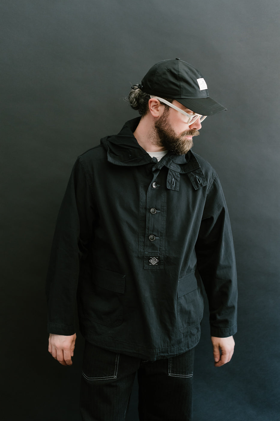 1105-VTC - NAVY Parka Vintage Twill - Charcoal 11 1105-VTC - NAVY Parka Vintage Twill - Charcoal