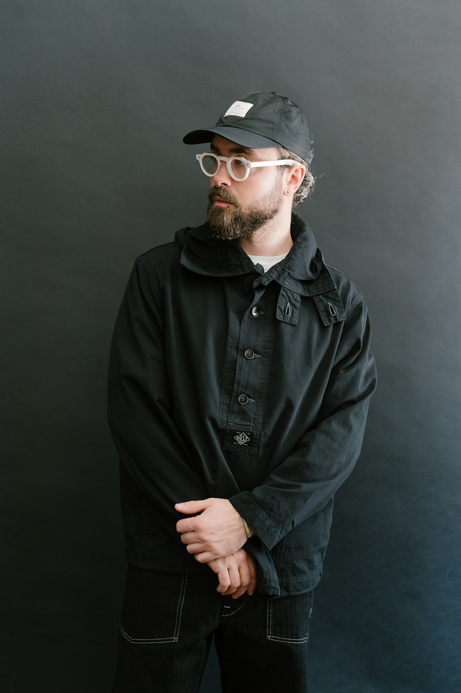 1105-VTC - NAVY Parka Vintage Twill - Charcoal 17 1105-VTC - NAVY Parka Vintage Twill - Charcoal
