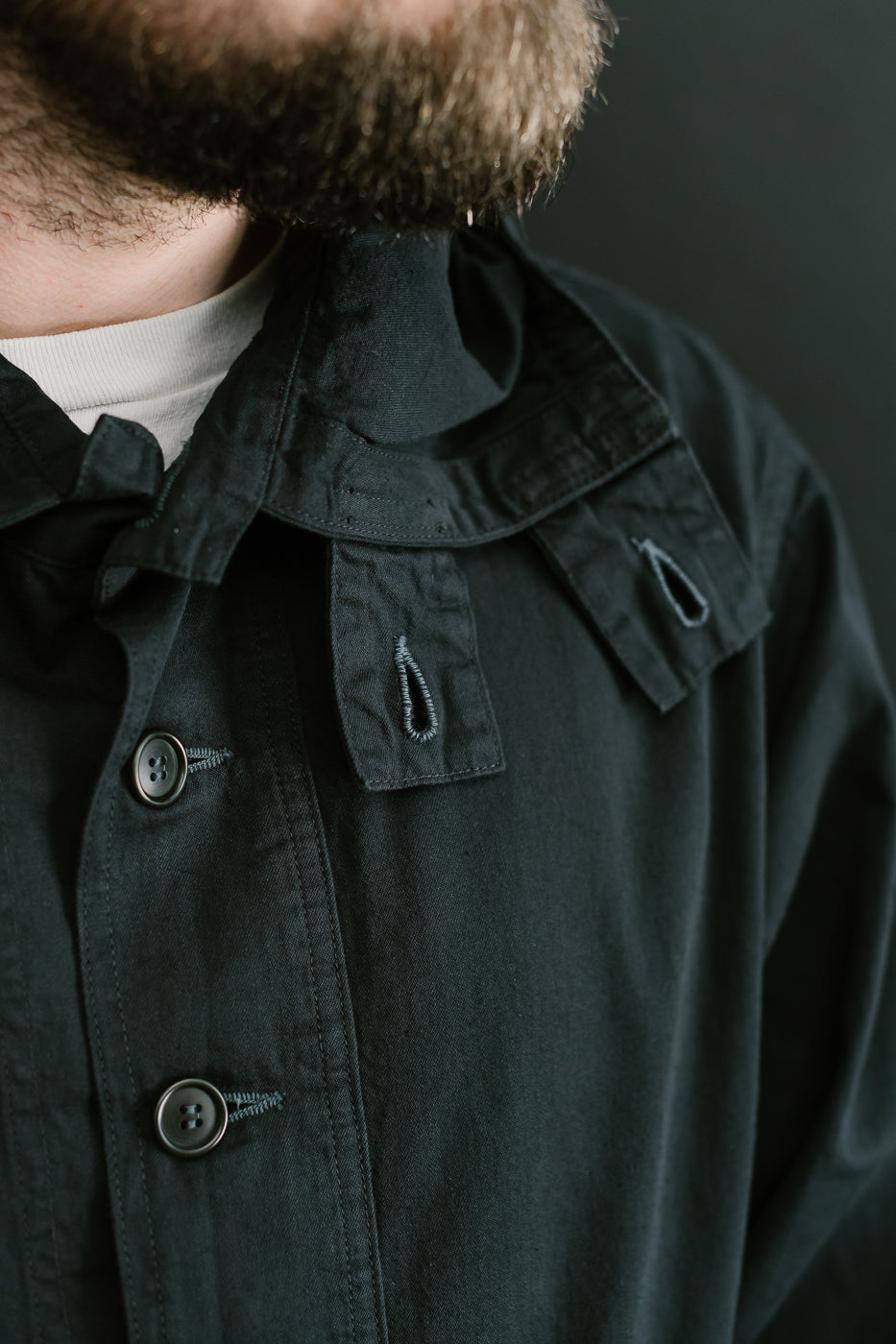 1105-VTC - NAVY Parka Vintage Twill - Charcoal 19 1105-VTC - NAVY Parka Vintage Twill - Charcoal