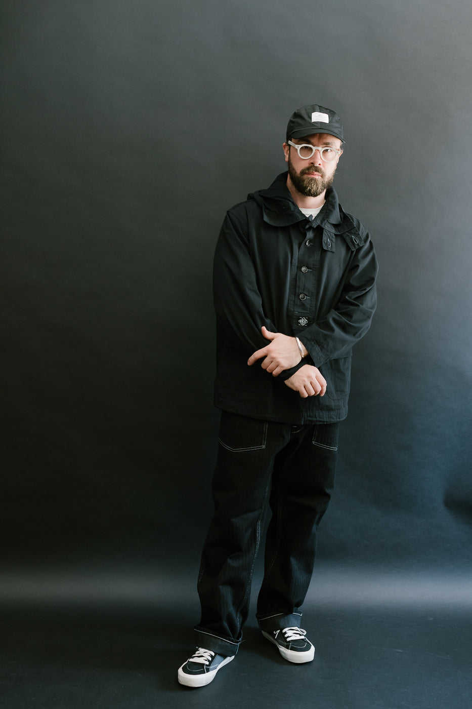 1105-VTC - NAVY Parka Vintage Twill - Charcoal 7 1105-VTC - NAVY Parka Vintage Twill - Charcoal