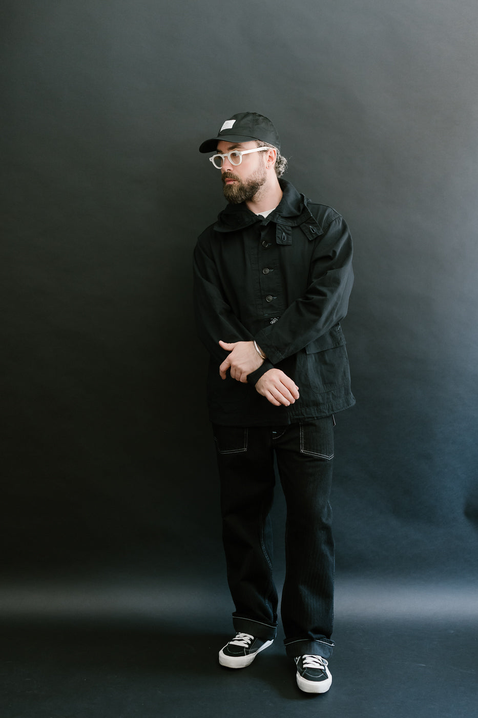1105-VTC - NAVY Parka Vintage Twill - Charcoal 8 1105-VTC - NAVY Parka Vintage Twill - Charcoal