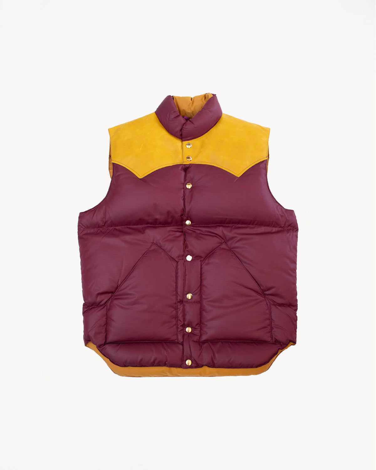 Lot 2197 - Rocky Mountain Featherbed x Warehouse Ripstop Nylon Down Vest - Burgundy 1 Lot 2197 - Rocky Mountain Featherbed x Warehouse Ripstop Nylon Down Vest - Burgundy