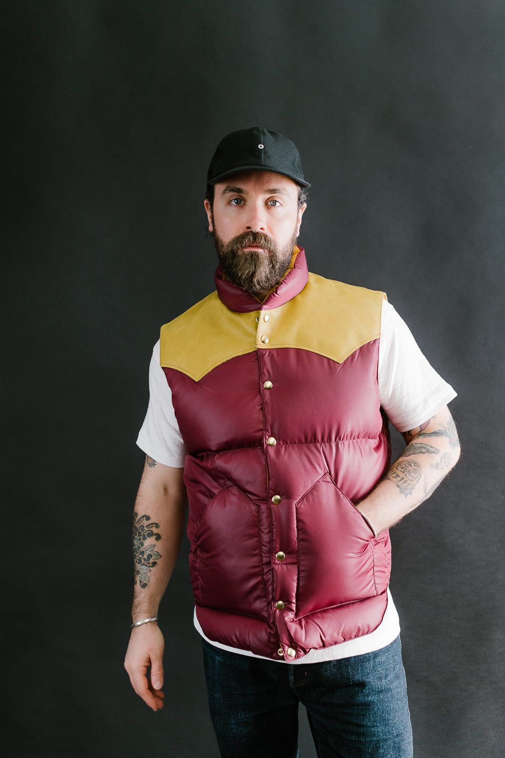 Lot 2197 - Rocky Mountain Featherbed x Warehouse Ripstop Nylon Down Vest - Burgundy 10 Lot 2197 - Rocky Mountain Featherbed x Warehouse Ripstop Nylon Down Vest - Burgundy