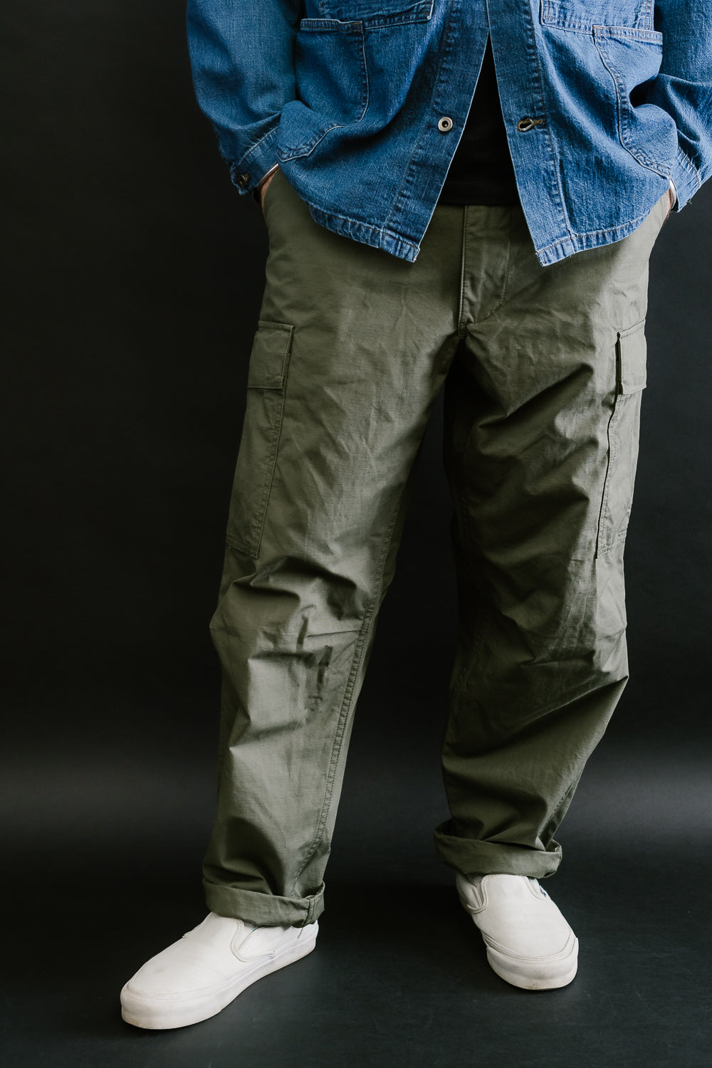 03-V5260RIP-76 - 6-Pocket Cargo Trousers - Vintage Fit - Olive 11 03-V5260RIP-76 - 6-Pocket Cargo Trousers - Vintage Fit - Olive