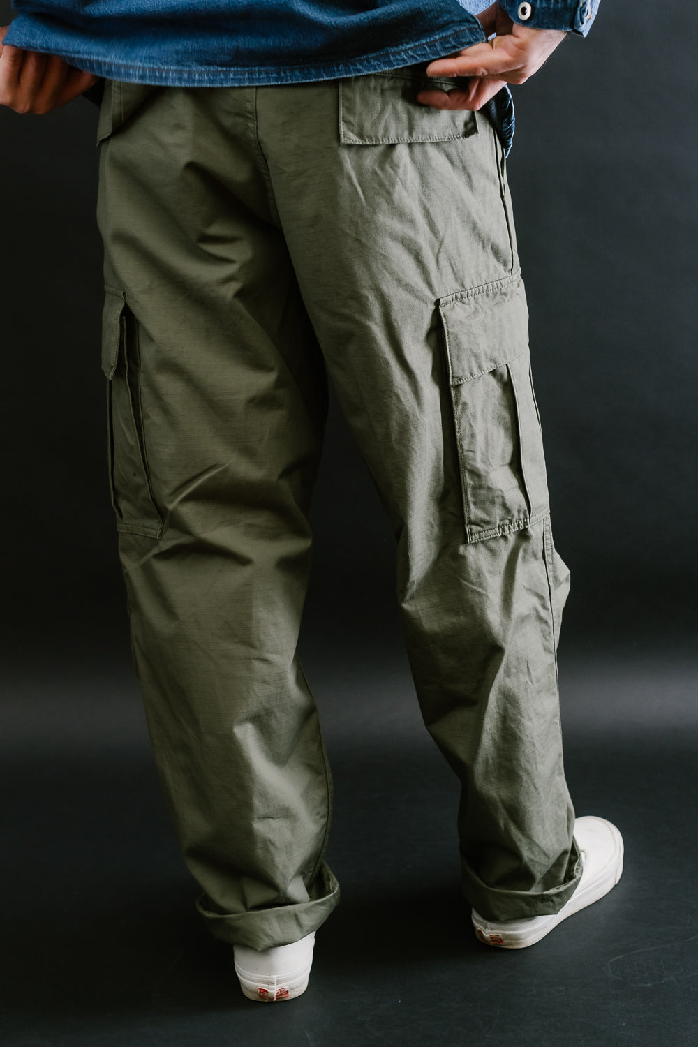 03-V5260RIP-76 - 6-Pocket Cargo Trousers - Vintage Fit - Olive 14 03-V5260RIP-76 - 6-Pocket Cargo Trousers - Vintage Fit - Olive
