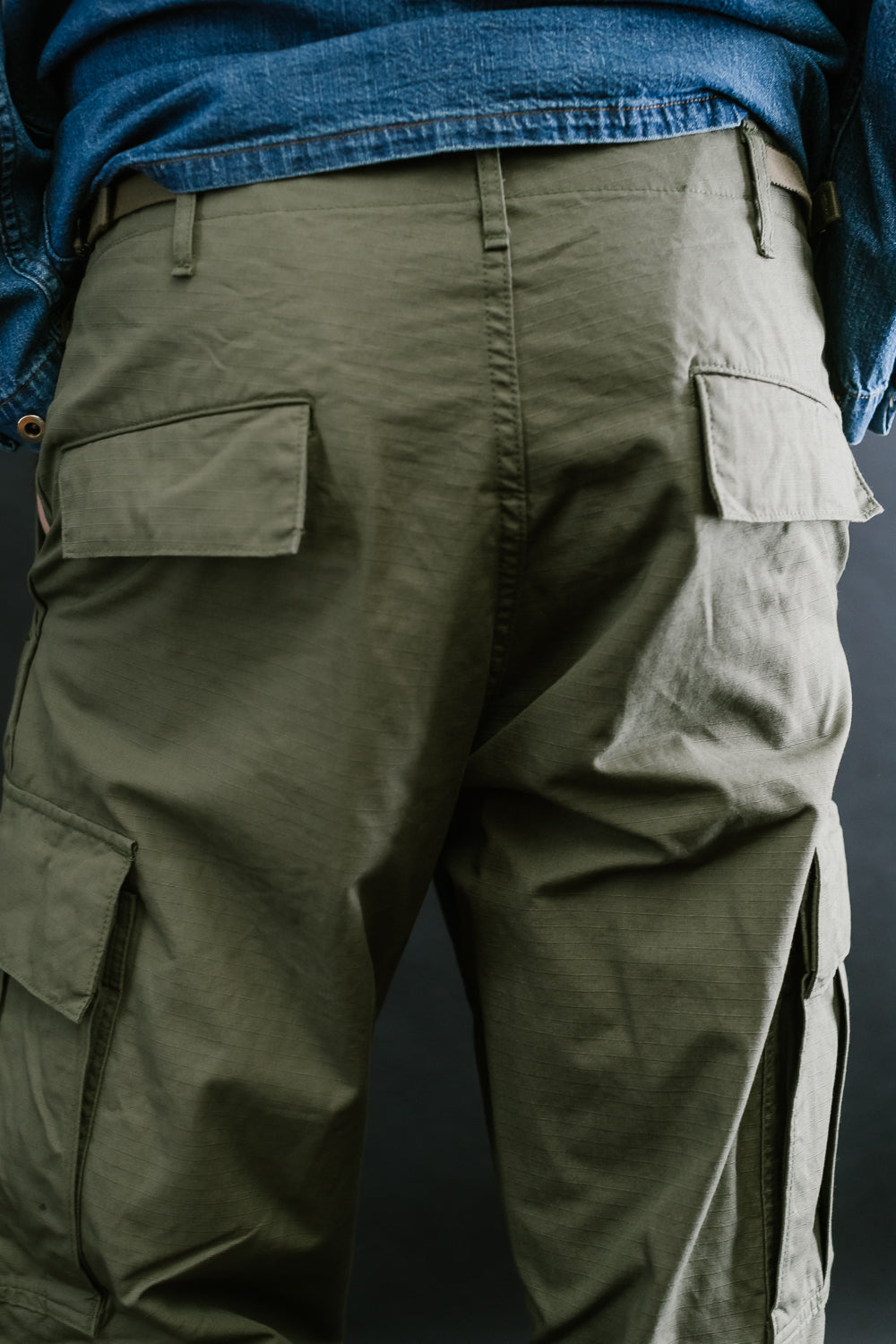 03-V5260RIP-76 - 6-Pocket Cargo Trousers - Vintage Fit - Olive 20 03-V5260RIP-76 - 6-Pocket Cargo Trousers - Vintage Fit - Olive