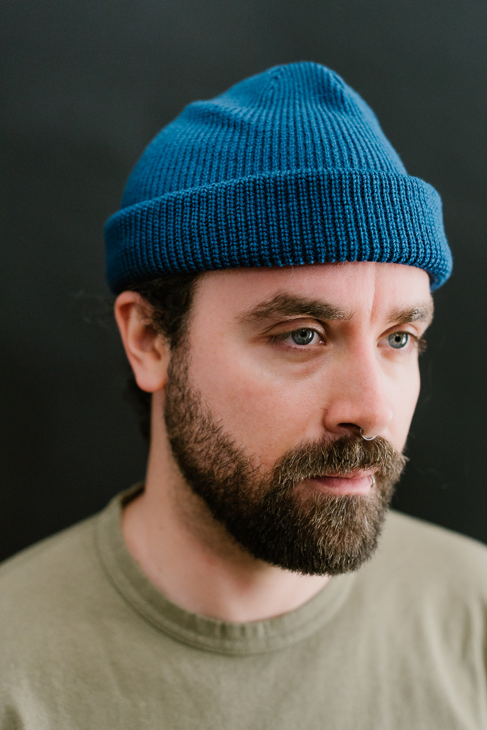 Wool Knit Watch Cap - Dark Royal 2 Wool Knit Watch Cap - Dark Royal