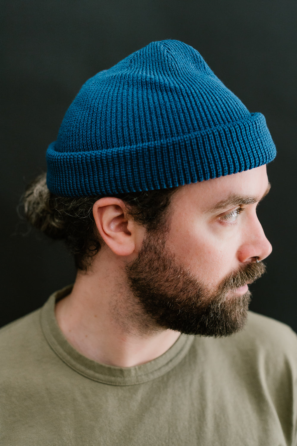 Wool Knit Watch Cap - Dark Royal 3 Wool Knit Watch Cap - Dark Royal