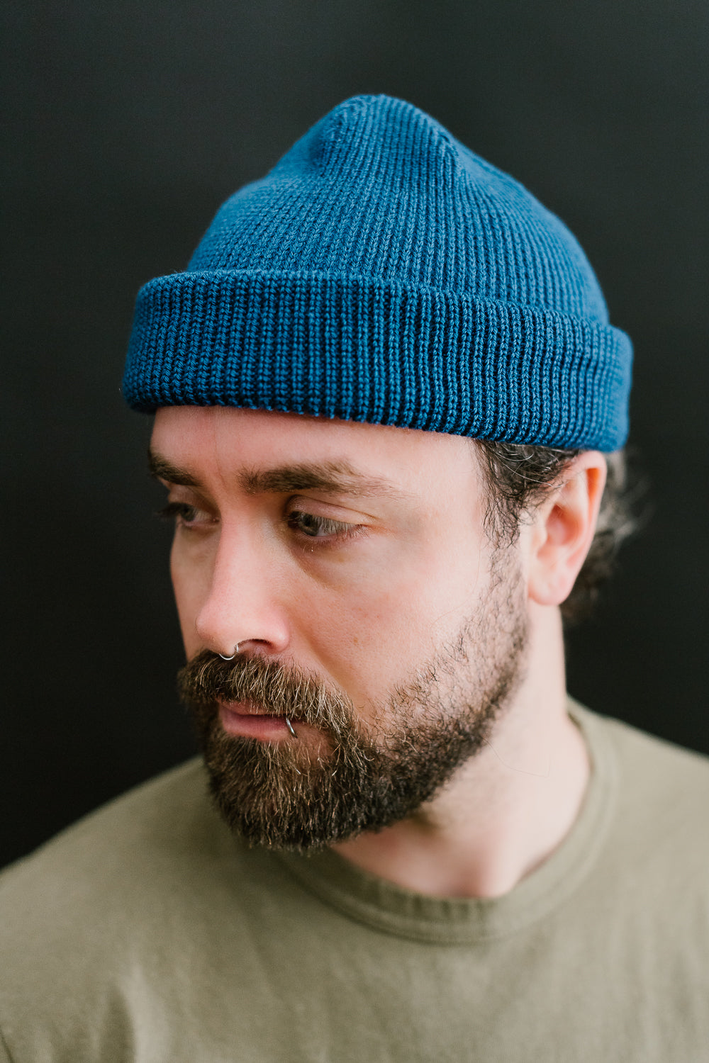 Wool Knit Watch Cap - Dark Royal 4 Wool Knit Watch Cap - Dark Royal