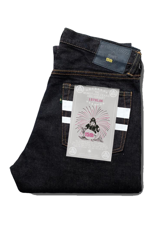 15THL06 - 15.7oz Anniversary Selvedge Jeans Left Hand Twill - Natural Tapered