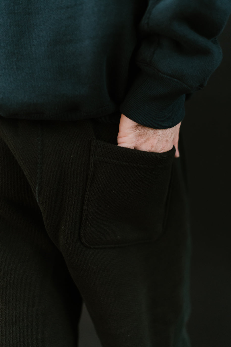 Sweatpant 876gsm Double Heavyweight French Terry - Sumi Black 11 Sweatpant 876gsm Double Heavyweight French Terry - Sumi Black