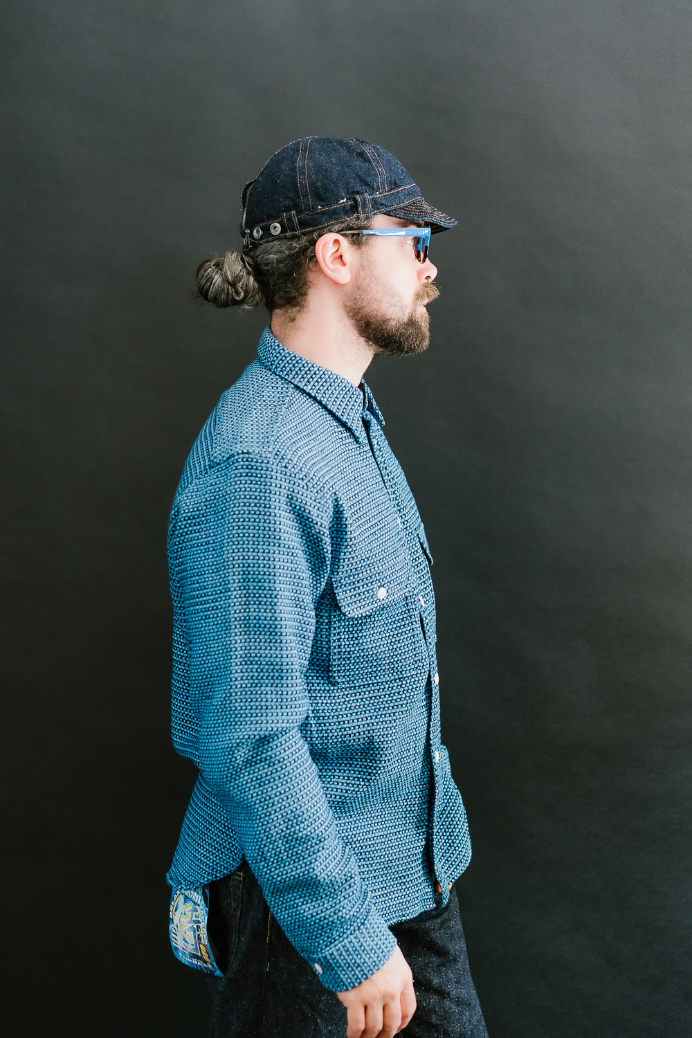SSS24-01W - 'Aizome' Thick Oxford Work Shirt - Natural Indigo 11 SSS24-01W - 'Aizome' Thick Oxford Work Shirt - Natural Indigo
