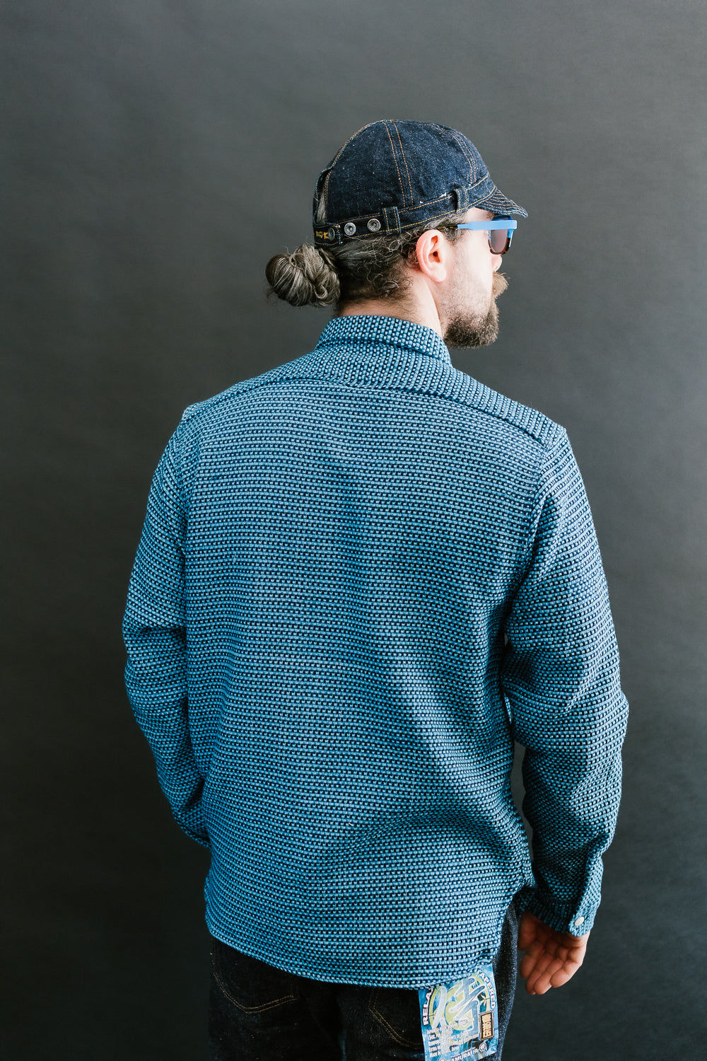SSS24-01W - 'Aizome' Thick Oxford Work Shirt - Natural Indigo 12 SSS24-01W - 'Aizome' Thick Oxford Work Shirt - Natural Indigo