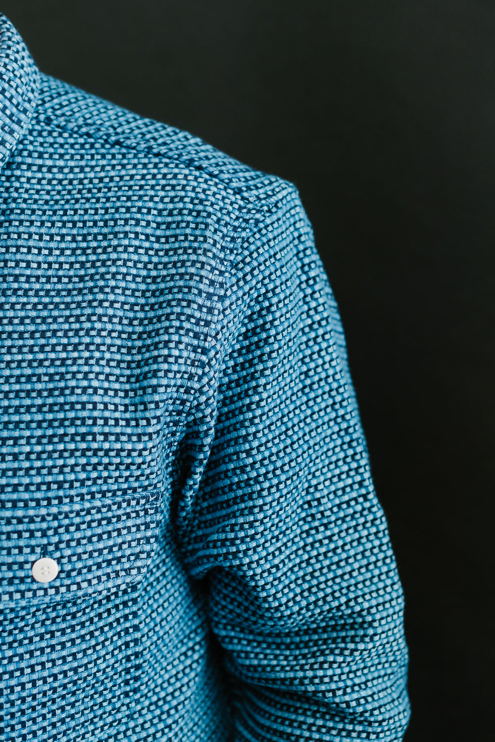 SSS24-01W - 'Aizome' Thick Oxford Work Shirt - Natural Indigo 21 SSS24-01W - 'Aizome' Thick Oxford Work Shirt - Natural Indigo