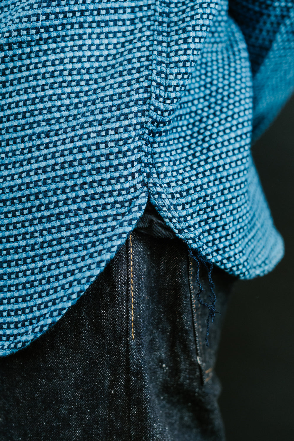 SSS24-01W - 'Aizome' Thick Oxford Work Shirt - Natural Indigo 23 SSS24-01W - 'Aizome' Thick Oxford Work Shirt - Natural Indigo
