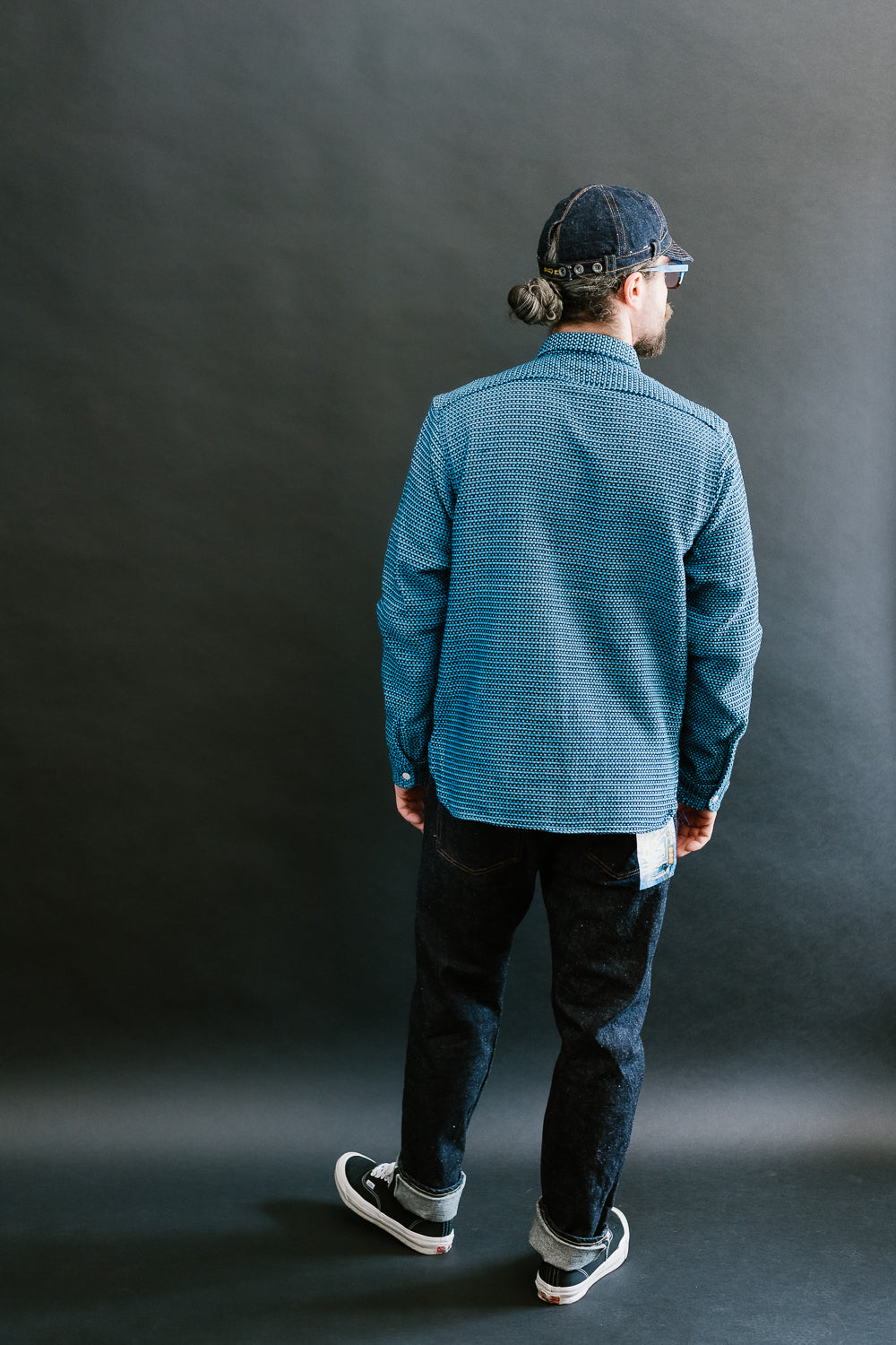 SSS24-01W - 'Aizome' Thick Oxford Work Shirt - Natural Indigo 8 SSS24-01W - 'Aizome' Thick Oxford Work Shirt - Natural Indigo