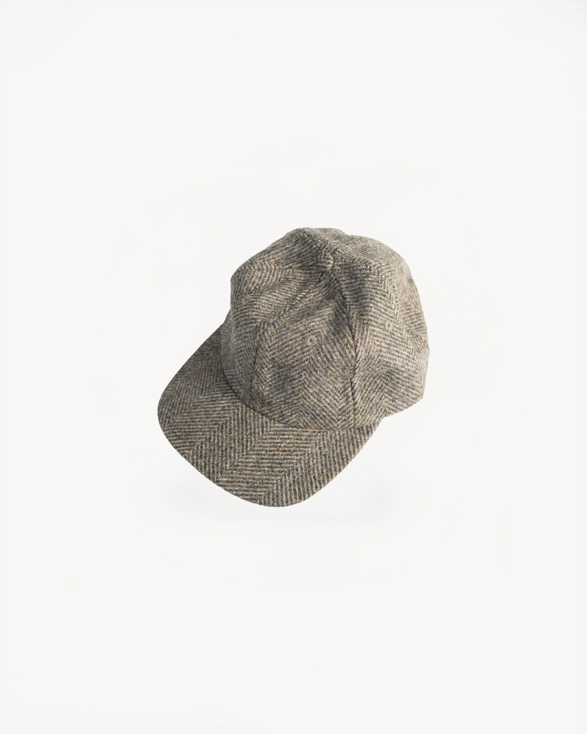 Herringbone Wool Baseball Hat - Warm Charcoal 1 Herringbone Wool Baseball Hat - Warm Charcoal