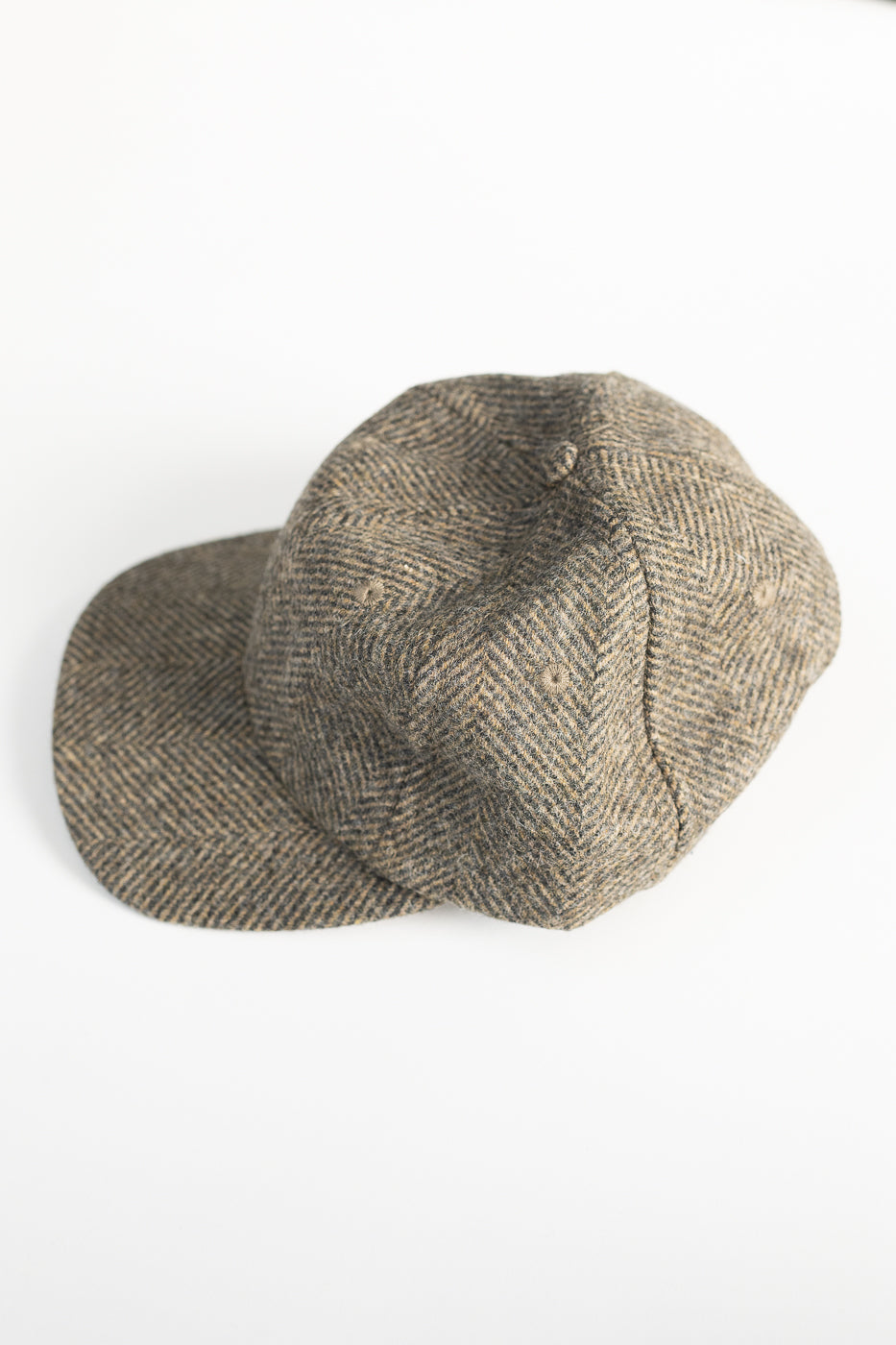 Herringbone Wool Baseball Hat - Warm Charcoal 2 Herringbone Wool Baseball Hat - Warm Charcoal