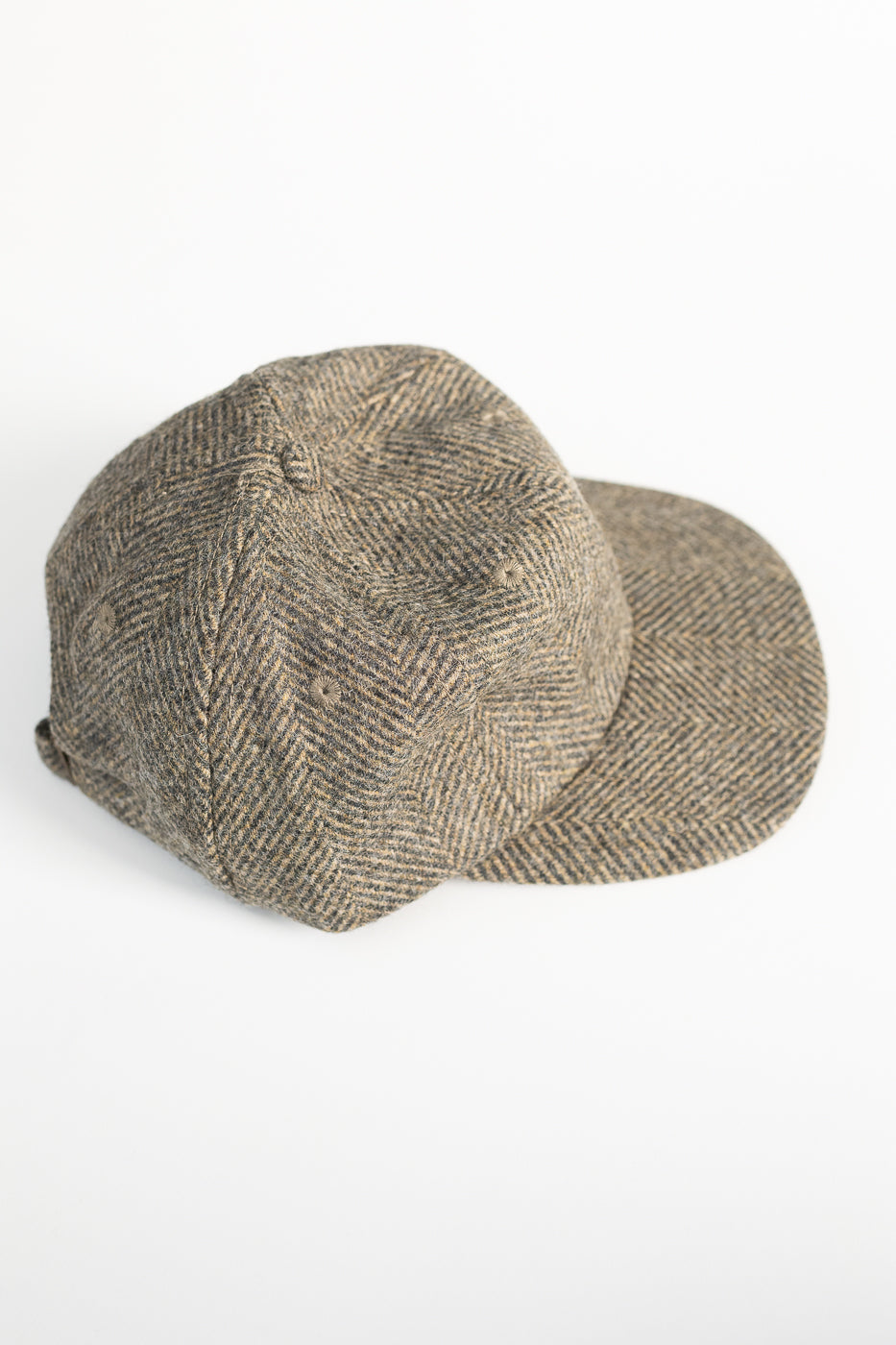 Herringbone Wool Baseball Hat - Warm Charcoal 4 Herringbone Wool Baseball Hat - Warm Charcoal