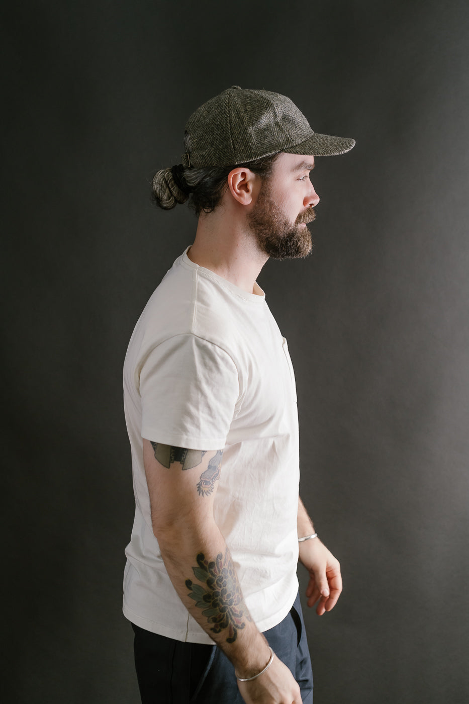 Herringbone Wool Baseball Hat - Warm Charcoal 8 Herringbone Wool Baseball Hat - Warm Charcoal