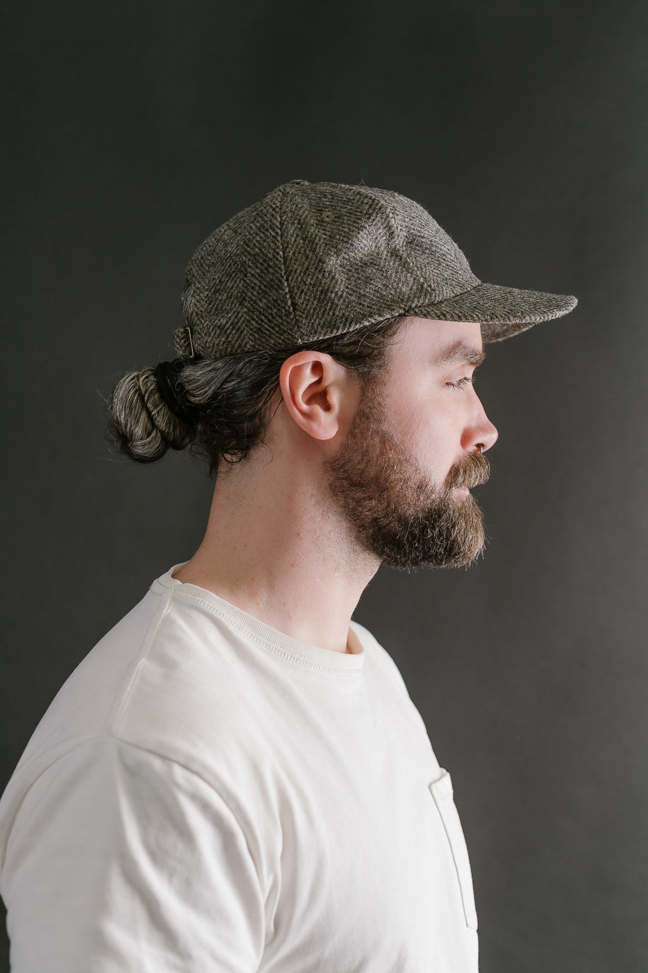 Herringbone Wool Baseball Hat - Warm Charcoal 9 Herringbone Wool Baseball Hat - Warm Charcoal